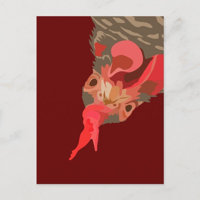 Barred-Rock Hen Postkarte (Vorderseite)