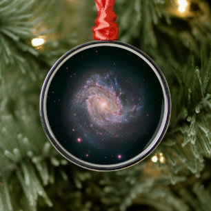 Barred Spiral Galaxy Messier 83.2 Ornament Aus Metall