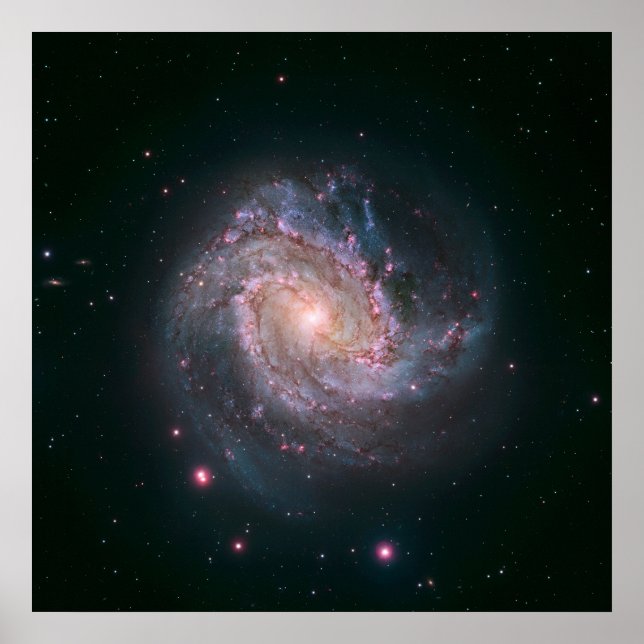 Barred Spiral Galaxy Messier 83.2 Poster (Vorne)