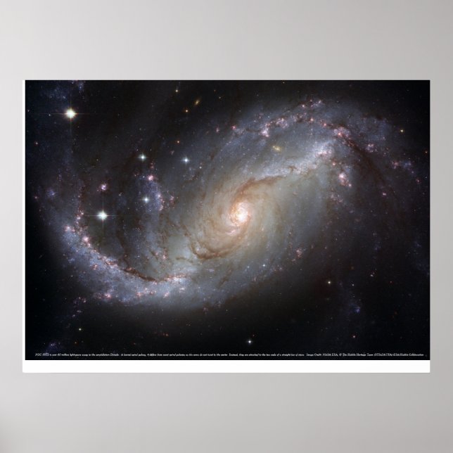 Barred Spiral Galaxy NGC 1672 Poster (Vorne)