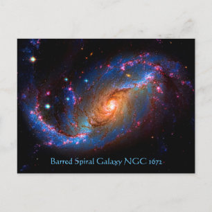 Barred Spiral Galaxy NGC 1672 Postkarte