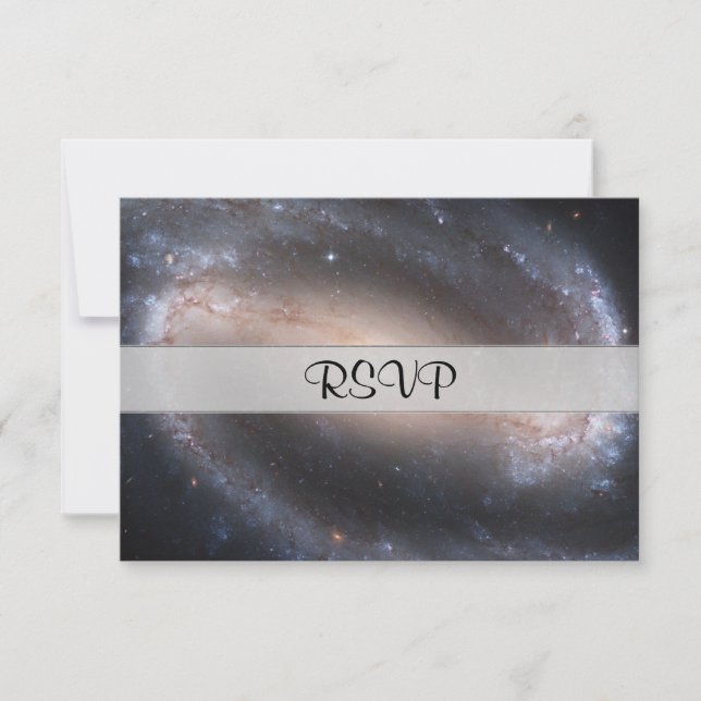 Barred Spiral Galaxy RSVP Karte (Vorderseite)