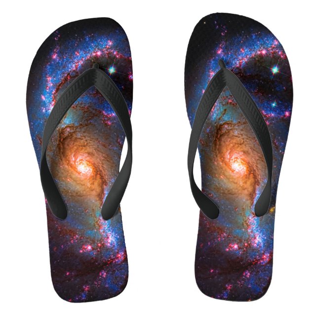 Barred Spiral Galaxy - Weltraumstar Flip Flops (Fußbett)