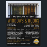 Barred Window, Window & Door Fitter Company Flyer<br><div class="desc">Flyer für Werbung durch den Business Card Store für Barred Window,  Window & Door Fitter Company.</div>