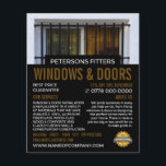 Barred Window, Window & Door Fitter Company Flyer<br><div class="desc">Flyer für Werbung durch den Business Card Store für Barred Window,  Window & Door Fitter Company.</div>