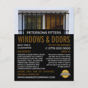Barred Window, Window & Door Fitter Company Flyer