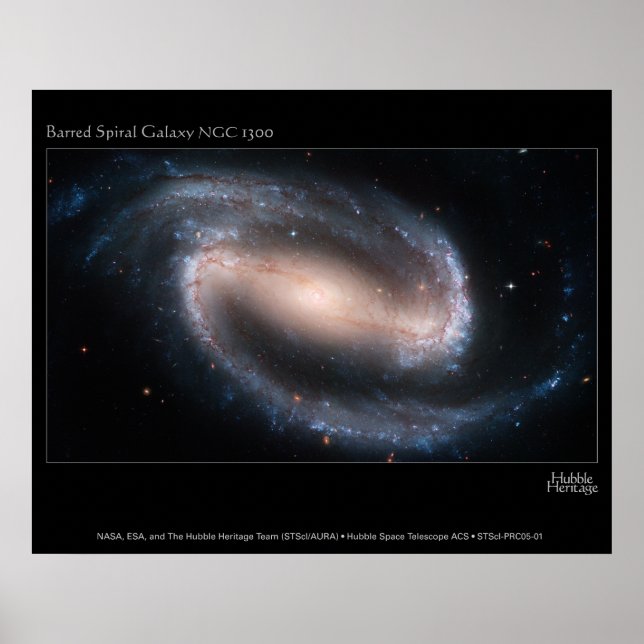 BarredSpiralGalaxyNGC1300-2005-01-a Poster (Vorne)