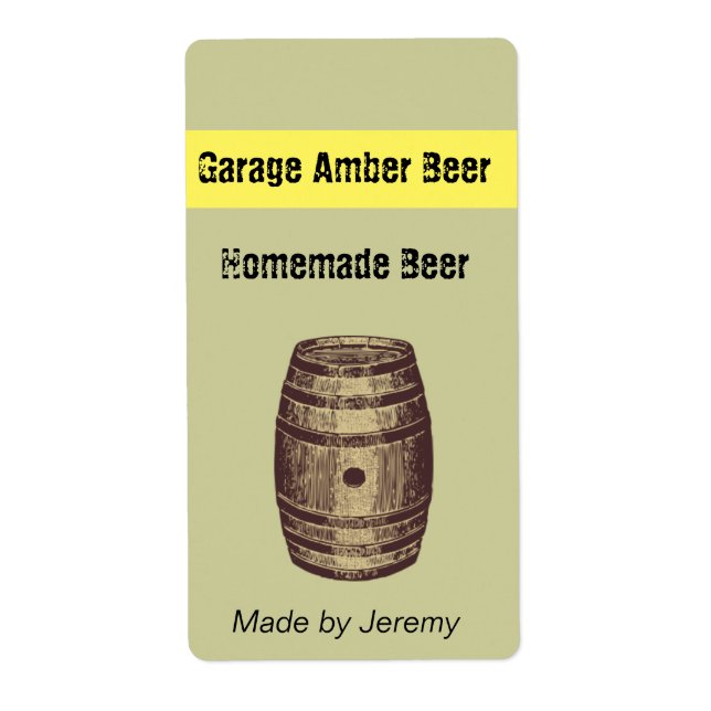 Barrel Beer Label (Vorne)