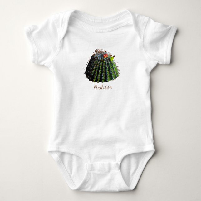 Barrel Cactus Baby Bodysuit Strampler (Vorderseite)