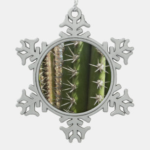 Barrel Cactus II Desert Nature Foto Schneeflocken Zinn-Ornament