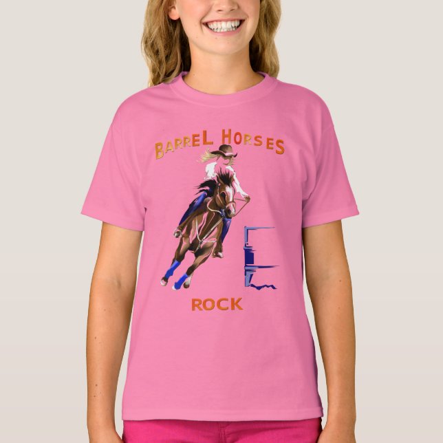 Barrel Pferdes Rock Shirts (Vorderseite)
