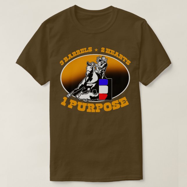 Barrel Racer Bond zwischen Pferd und Reiter T-Shirt (Design vorne)