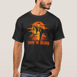Barrel Racer drehen und brennen Western Rodeo T-Shirt