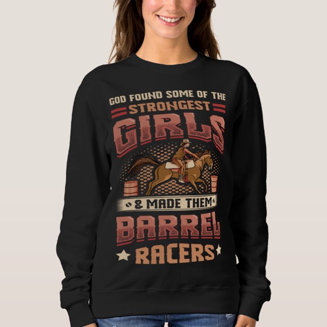 Barrel Racer Girl Barel Racing Sweatshirt (Vorderseite)