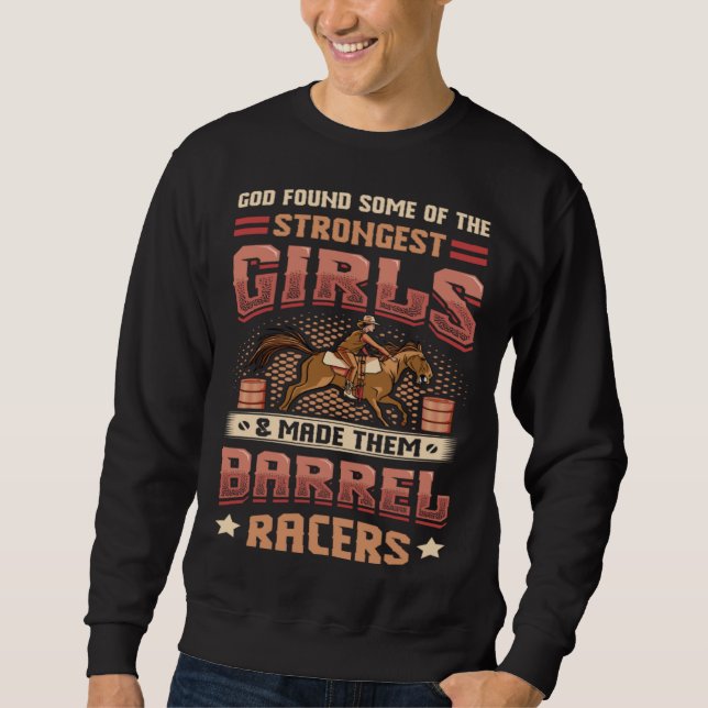 Barrel Racer Girl Barel Racing Sweatshirt (Vorderseite)
