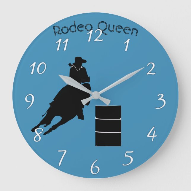 Barrel Racer Große Wanduhr (Vorderseite)