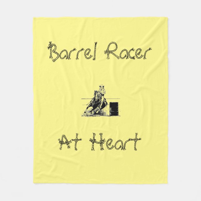 Barrel Racer Horse & Rider Fleecedecke (Vorderseite)
