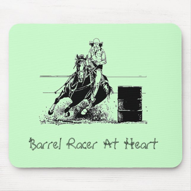 Barrel Racer im Herzen Mousepad (Vorne)