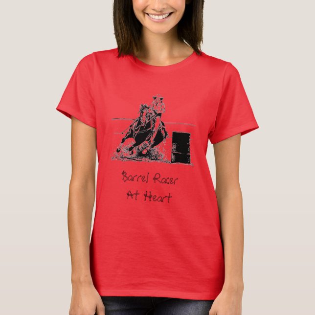 Barrel Racer im Herzen T-Shirt (Vorderseite)