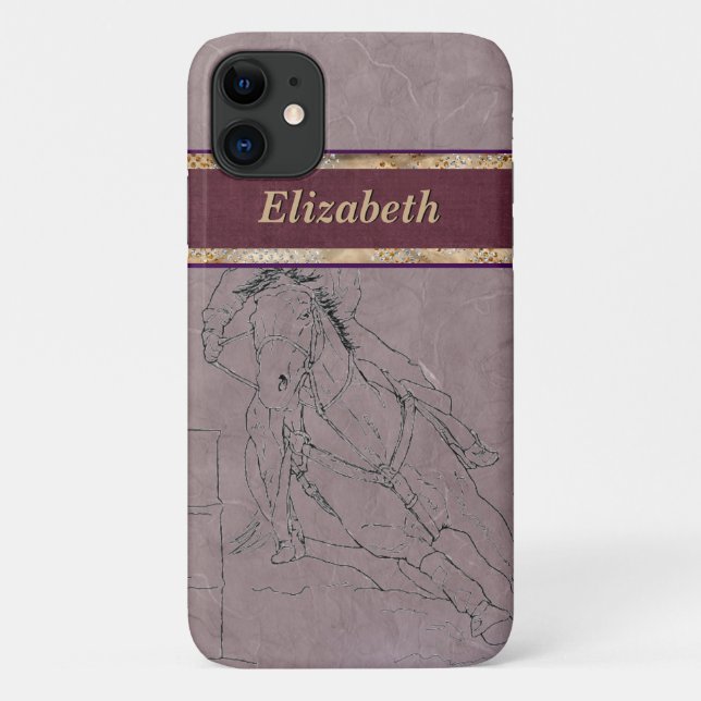 Barrel Racer (Mauve) Case-Mate iPhone Hülle (Rückseite)
