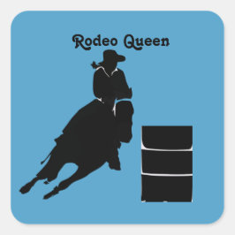 Barrel Racer Quadratischer Aufkleber