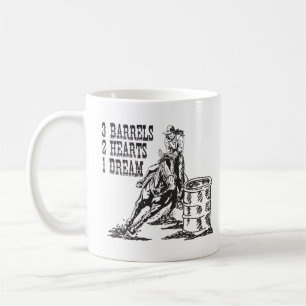 Barrel Racing 3 Barrels 2 Herzen 1 Traummagnet Kaffeetasse