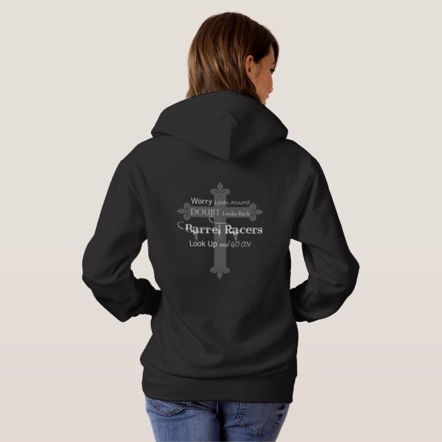 Barrel Racing auf Hoodie (Schwarz voll)