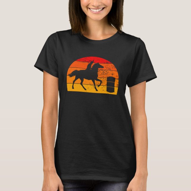 Barrel Racing Barrel Racer Horse Riding Rodeo Cowg T-Shirt (Vorderseite)