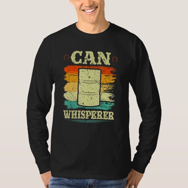Barrel Racing Can Whisperer Retro Rodeo Barrel Rac T-Shirt (Vorderseite)