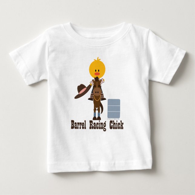 Barrel Racing Chick Bio Baby Bodysuit T-shirt (Vorderseite)