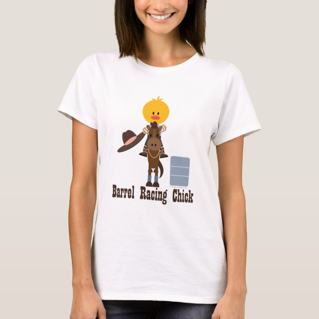 Barrel Racing Chick Ladys Shirt (Vorderseite)
