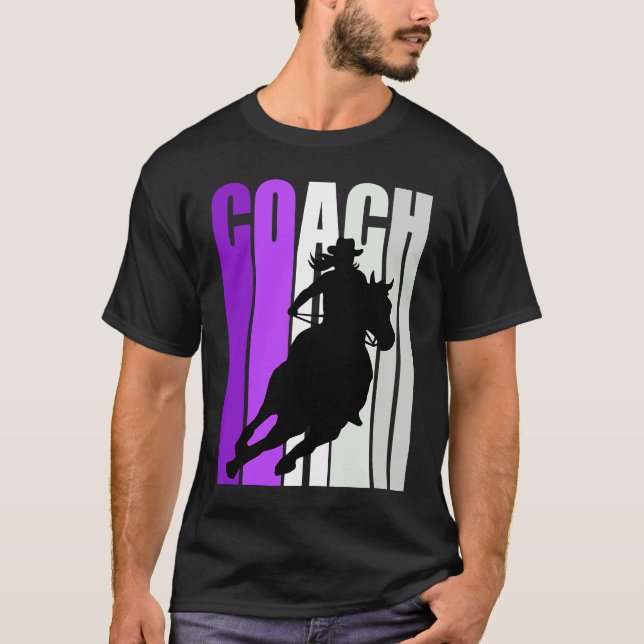 Barrel Racing Coach Instructor Cowgirl Hat Western T-Shirt (Vorderseite)