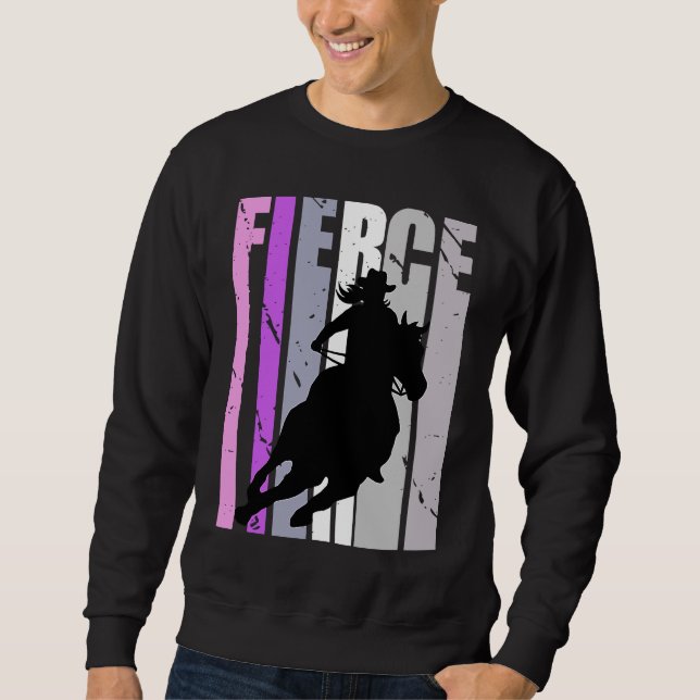 Barrel Racing Fierce Cowgirl Hat Western Girls Sou Sweatshirt (Vorderseite)