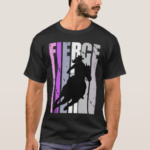 Barrel Racing Fierce Cowgirl Hut Western Mädchen S T-Shirt