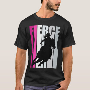 Barrel Racing Fierce Cowgirl Hut Western Thema Sou T-Shirt