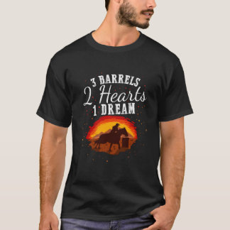 Barrel Racing Girls Reiten 2 Herz - Kreislauf T-Shirt