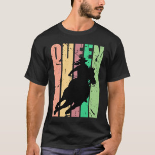 Barrel Racing Königin Rodeo Frauen Cowgirls Retro T-Shirt