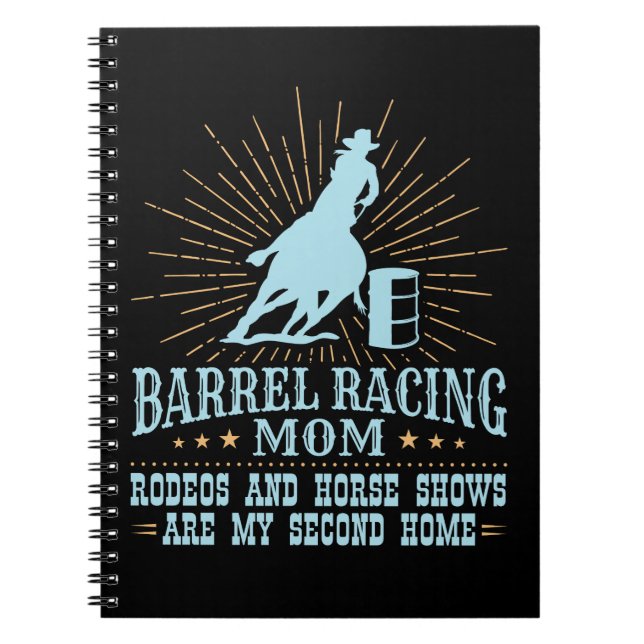 Barrel Racing Mama Rodeos zweite Zuhause Notizblock (Vorderseite)