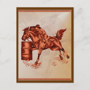 Barrel Racing_Post-Karte Postkarte