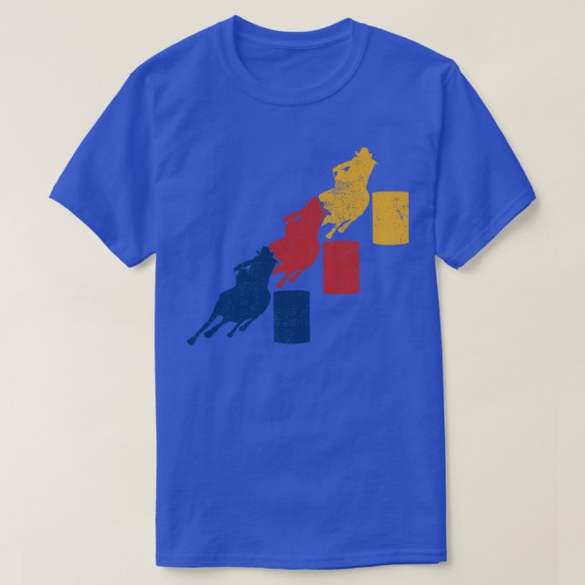 Barrel Racing Rodeo Cowboy T-Shirt (Design vorne)