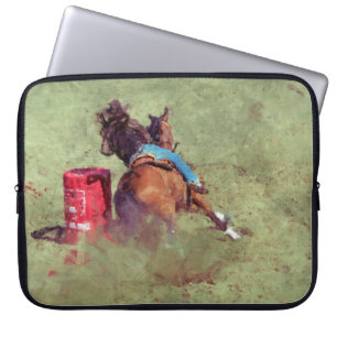 Barrel-Racing Rodeo Cowgirl Designer #Gift Laptopschutzhülle
