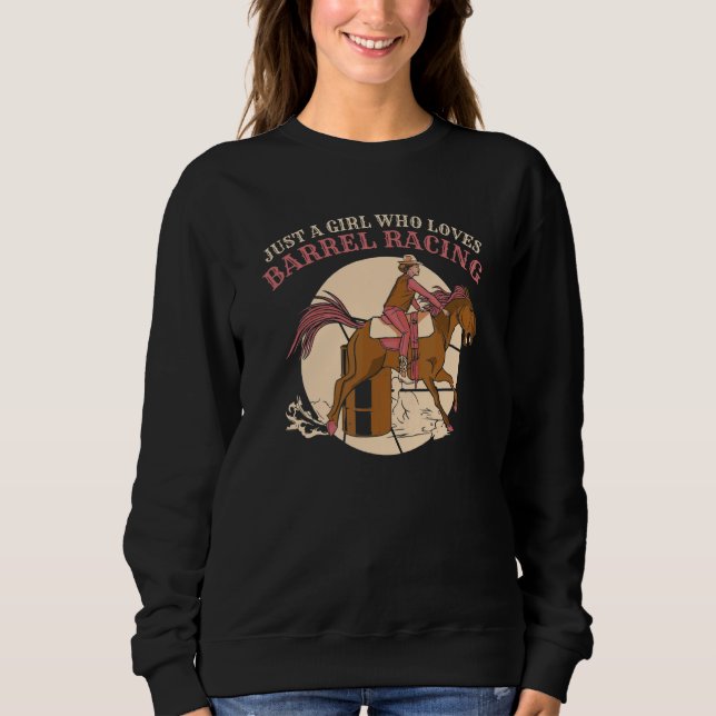 Barrel racing Rodeo Horse Racing Sweatshirt (Vorderseite)