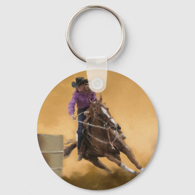 Barrel Racing Schlüsselanhänger (Vorderseite)