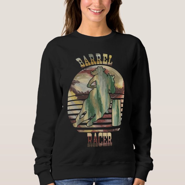 Barrel Racing with Earth Tone Colors Sweatshirt (Vorderseite)