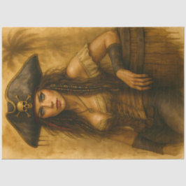 Barrelbound Pirate – Pirate Woman Decoupage Seidenpapier