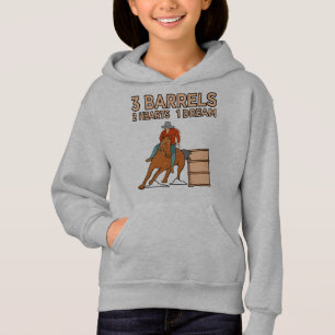 Barrels Hearts Racing Barrel Racer Pferde Ra Hoodie