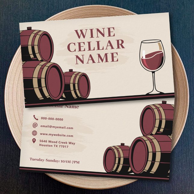 Barrels - Weinkeller Visitenkarte (Barrels - Wine Cellar Business Card)