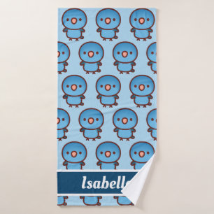 Barrennsittich/Kobalt Badehandtuch