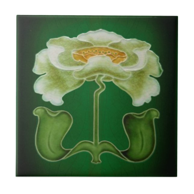 Barrett Art Nouveau Repro 1905 Imitats Relief Tile Fliese (Vorderseite)