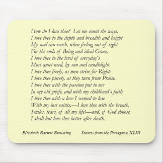 Barrett Browning - Sonnets aus Portugal #43 Mousepad